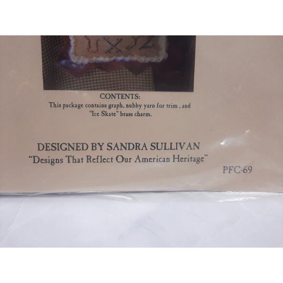 Homespun Elegance Cross Stitch Pattern Sampler Snowman Ornament - Picture 3 of 5